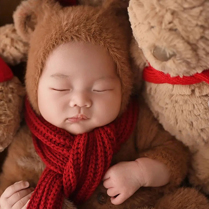 Christmas Brown Bears Set - Newborn Photography Props - Image 3